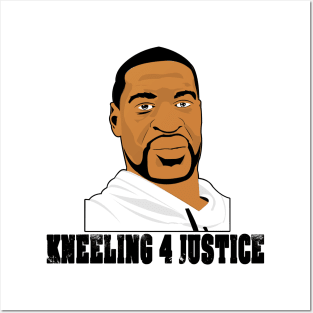 kneeling for justice - george floyd Posters and Art